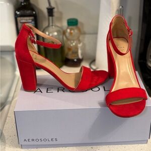 a new day Vibrant Red Suede Heels